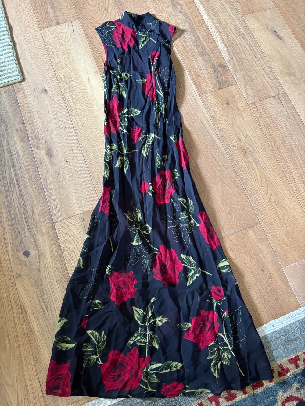 Vintage Cache rose high neck formal gown womens 4